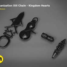 perlas de la organización xiii reino hearts jewelry chain necklace in-game toys battle war games cosplay video accessories woman beauty jewerly fashion La impresión en 3d 3d print model - Mito3D