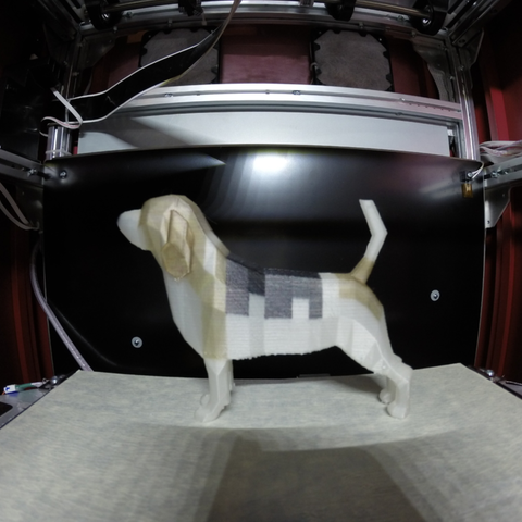 beagle low poly gioco animale animali colore da vinci cane cani colori di stampa 3d pieno domestico domestici 3D print model - Mito3D