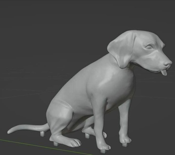Beagle Haustier Hund Tier realistisch Hündchen Rennen Maskottchen Kunst Design zbrush Eckzahn Sammlerstück Miniatur 3d Drucken Statue Geschenk Mixer 3d print model - Mito3D