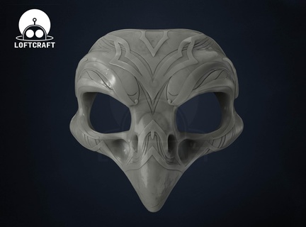 bico crânio mascarar Hogwarts harrypotter pássaro Raven Corvo 3d print model - Mito3D