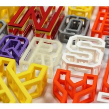 faisceau 3d imprimable de la police caractères divers lettre alphabet letterform 3d print model - Mito3D
