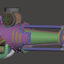 faisceau conversion tube Jeu Procuration armure canon moirax 3d print model - Mito3D