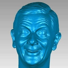 bean head 3d scan movie series cosplay character mr comedy actor famous celebrity tv 3d print model - Mito3D