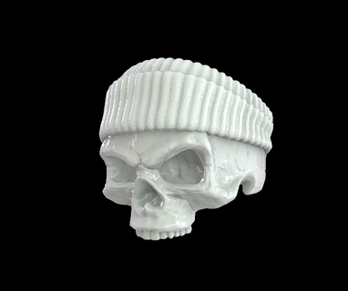 beanie skull ring hipster cranium skeleton 3d print model - Mito3D