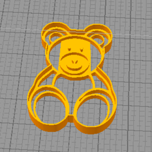 bear cookie cutter 3d print model - Mito3D