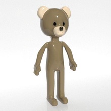 Urso animal brinquedo arte desenho animado personagem 3d print model - Mito3D