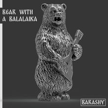 bear art circus traditions furry balalaika russia country song print cutting 3d print model - Mito3D