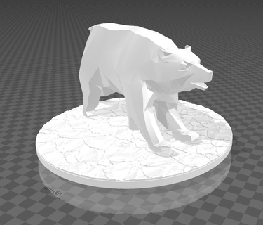 Urso casa decoração arte animal brinquedo 3d print model - Mito3D