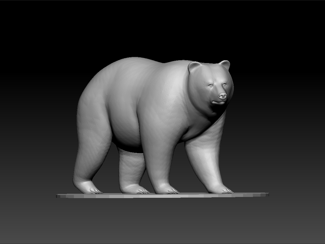 Urso 3d pelúcia ursos polar armadilha nu Castanho branco construir impressão urso pardo origami assustador professor 3D print model - Mito3D