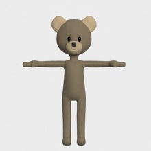 Urso animal desenho animado personagem 3d print model - Mito3D