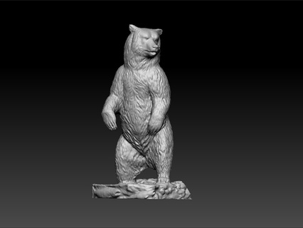 orso decorazione in piedi arte scrivania test modello sorprendente animale 3d print model - Mito3D