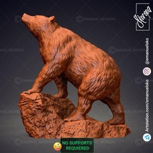 oso apoya Arte stl 3dprint apoyo juguete miniatura figuritas animal 3d print model - Mito3D