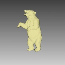 bear attacking art 3d print model - Mito3D