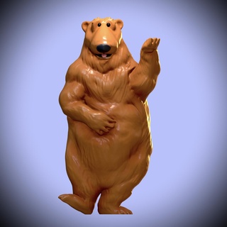 orso grande blu Casa disney bambini animale 3d print model - Mito3D