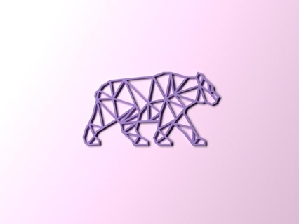 orso libro marchio parete decorazione animale 3d print model - Mito3D