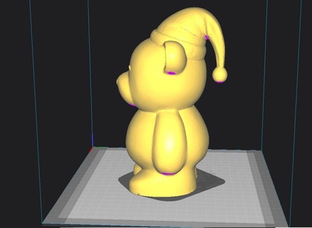 bear christmas hat 3d print model - Mito3D
