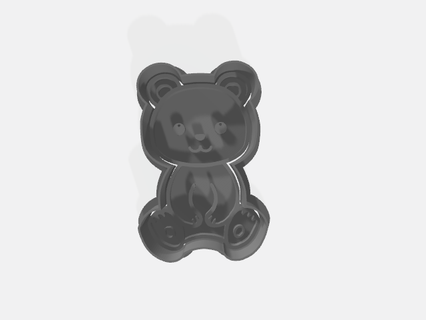 Urso biscoito cortador + carimbo 3d print model - Mito3D