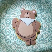 bear cookie cutter home animal happy 3d print model - Mito3D