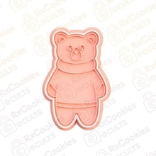 bear cookie cutter set stamp cookies cook home cithen cutters animals forest 3d print model - Mito3D