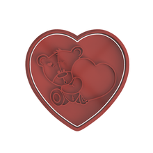 bear cookie cutter valentine love valentine's day celebration happy 3d print model - Mito3D