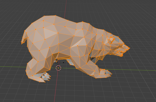 bear cub art polly clean stl 3d print model - Mito3D