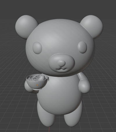 orso mangiare arte 3d print model - Mito3D