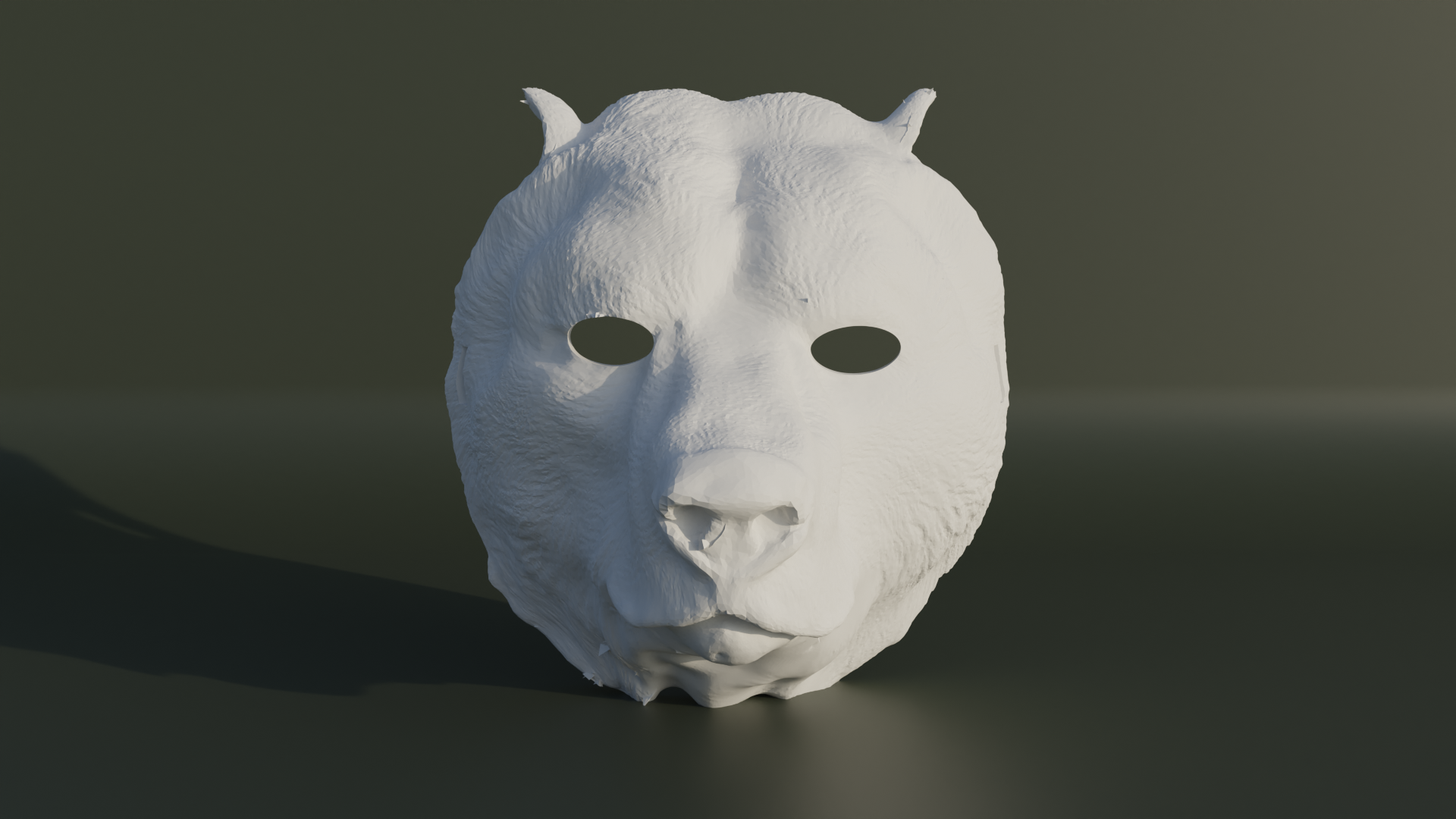 oso cara máscara salvaje cosplay 3d impresión modelo stl cazador animal imprimible personaje disfraz cabeza naturaleza zoo animales 3D print model - Mito3D