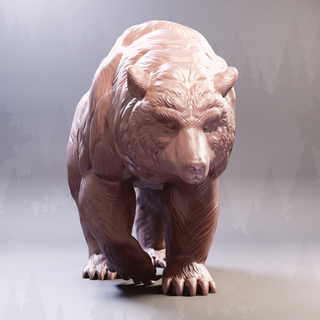 oso bosque animal salvaje naturaleza escultura esculpir estatuilla impresión 3d modelo 3d print model - Mito3D