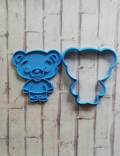 bear friend plim plin clown cutting marker stamp cutter cookie 3d print model - Mito3D