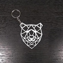 tragen geometrische key ring gadget Natur Bär Schlüsselanhänger Tiere Zugehör geometrischen Figuren Verzierungen wilde 3d print model - Mito3D