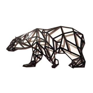 oso cabeza 3d decoración animal osos pared cable cuadro 3d print model - Mito3D