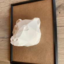 orso testa poli trofeo legna ambientazione restare figurina zoo safari arte fauna selvatica trapano orsi mammifero animale cranio 3d print model - Mito3D