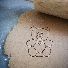 orso cuore biscotto taglierina amore cottura Impasto forma cucina infornare biscotti speculoos 3d print model - Mito3D