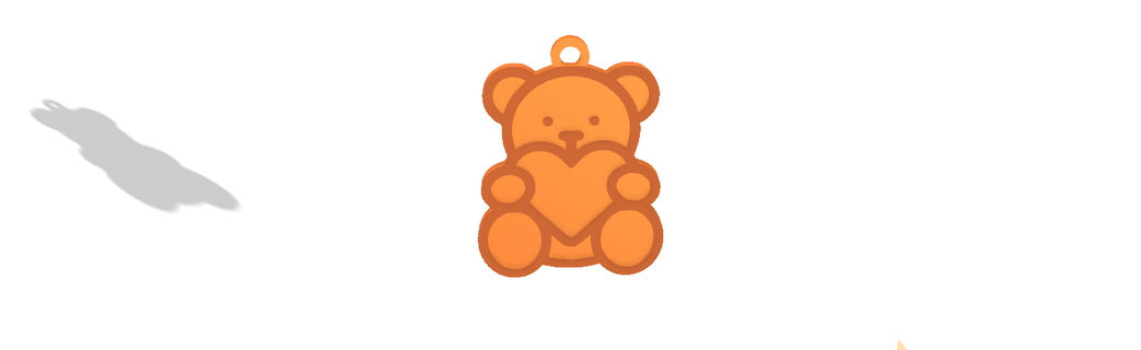 bear key ring keychain pendant animal teddy 3d print model - Mito3D