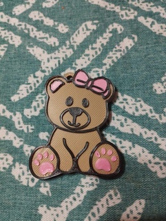 bear keychain pink baby shower girl boy party child osa 3d print model - Mito3D