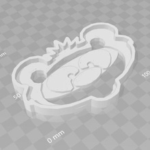 urso logotipo cortador de cookie a casa cookiecutter molde biscoito 3d print model - Mito3D