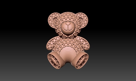 bear model Jewelry necklace 3d print model - Mito3D