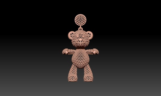 Urso colar joalheria 3d print model - Mito3D