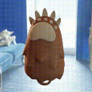 Urso pata chaveiro 3d impressão desenho animado Projeto minimalista estilo acessórios fofa impresso chave suporte único acessório caprichoso Diversão brincalhão peculiar decoração 3d print model - Mito3D