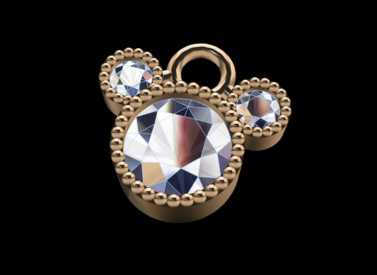 urso pingente joalheria jewelry3dmodel jóiaspara impressão imprimível colar prata pendente ouro design mulher dependente joias femininas charme ligação 3d print model - Mito3D