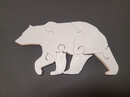 bear puzzle toy game child kid toddler 3d print model - Mito3D