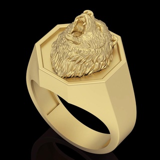 bear ring silver gold kobra jewelry printable 3d model trend fashion design zbrush tiger 3d print model - Mito3D
