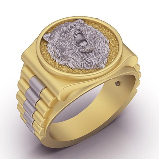 Urso anel prata ouro joalheria imprimível 3d modelo tendência moda Projeto zbrush tigre 3d print model - Mito3D