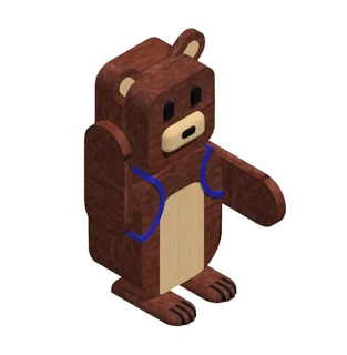 Urso super aventura pelúcia jogos vídeo 3d print model - Mito3D