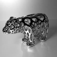 bear voronoi style game animals 3d print model - Mito3D
