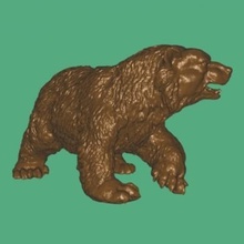 orso in piedi cnc arte 3d print model - Mito3D