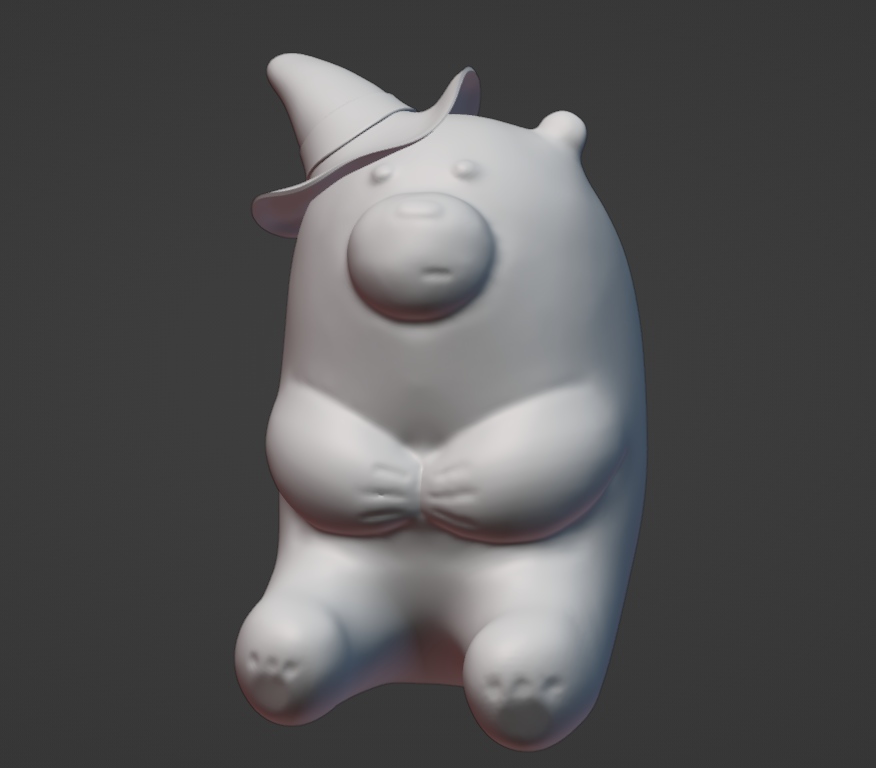 bear witch hat toy 3D print model - Mito3D