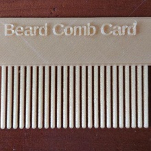 beard comb card fashion holder pocket accessories 3d print model - Mito3D