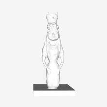 bearded gorgon kneeling louvre paris art le muse du museum france 3d print model - Mito3D