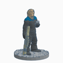 barbu Masculin étoile randonnée officier 28mm 28mmscale miniature science fiction scifi Star Trek voyageur 3d print model - Mito3D